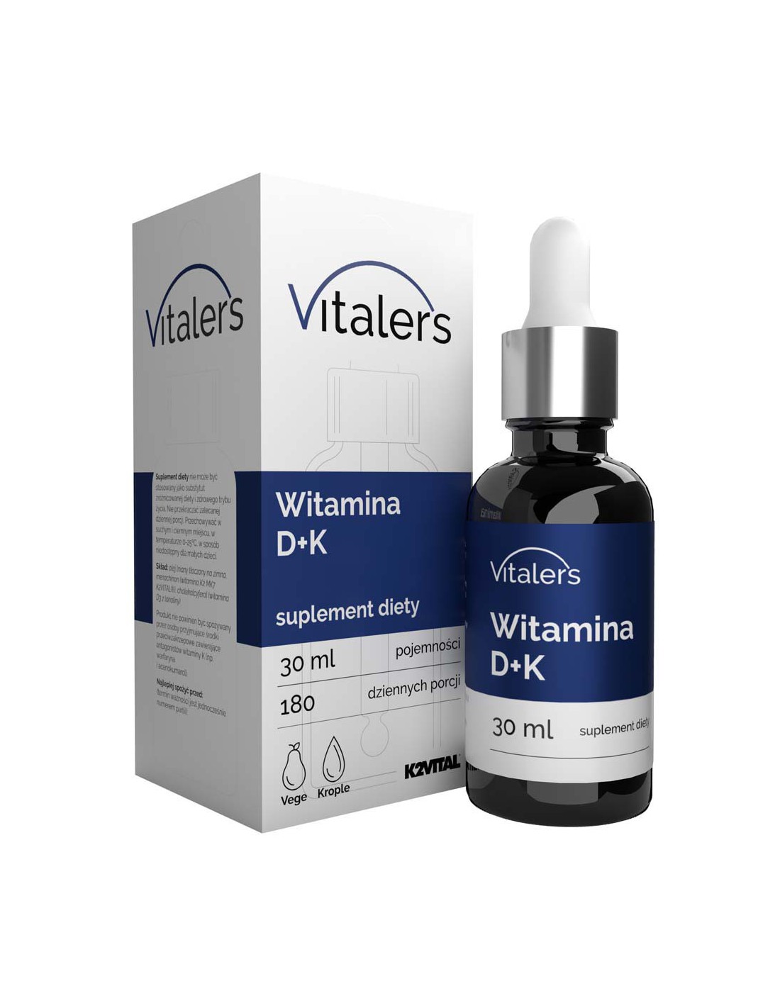 Vitaler's Витамин D3 2000 IU + K2-MK7 75 мкг капли, 30 мл